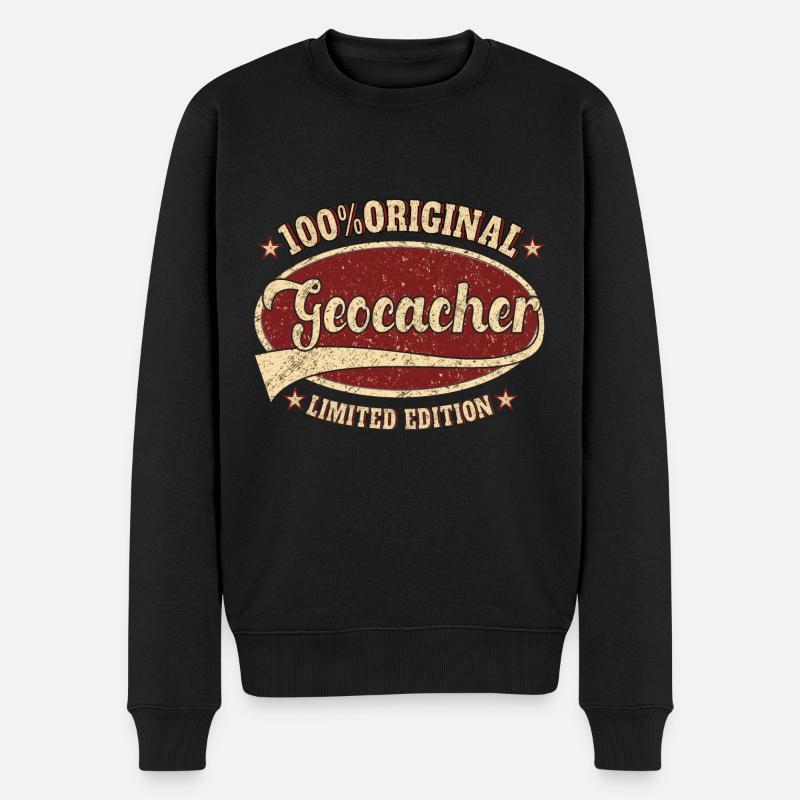 Geocacher 100% Original Geocacher - Männer Premium Bio Pullover - Schwarz