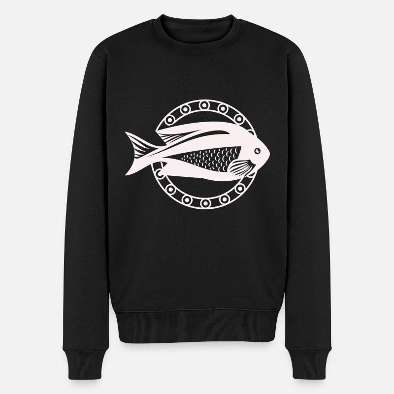 Fisch Aquarium Meerestier Klima Umweltschutz - Männer Premium Bio Pullover - Schwarz