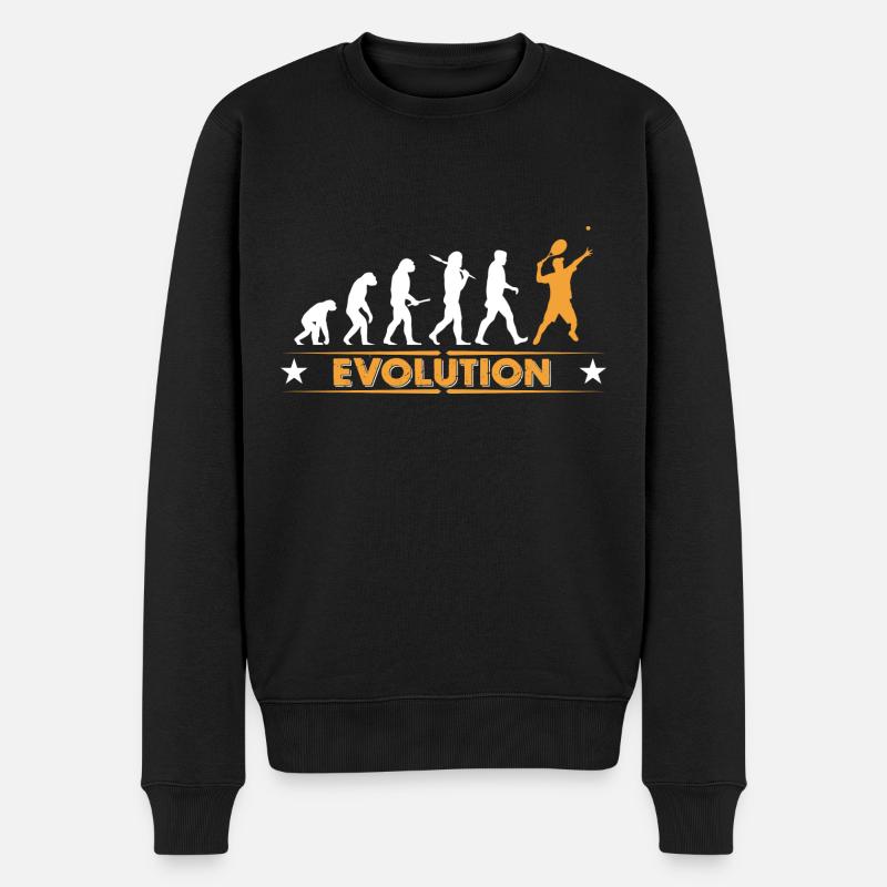 Tennis Evolution - orange/weiss - Men's Premium Organic Jumper - black