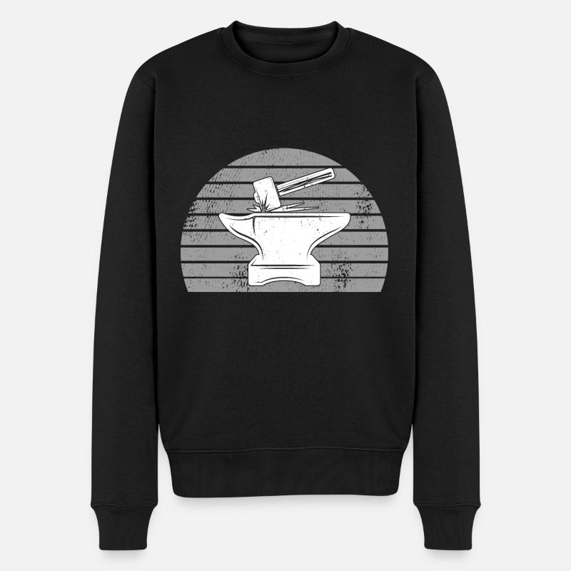 Schmied - Männer Premium Bio Pullover - Schwarz