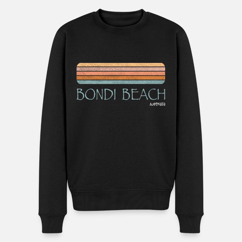 BONDI BEACH Australie - Pull Premium bio Homme - noir