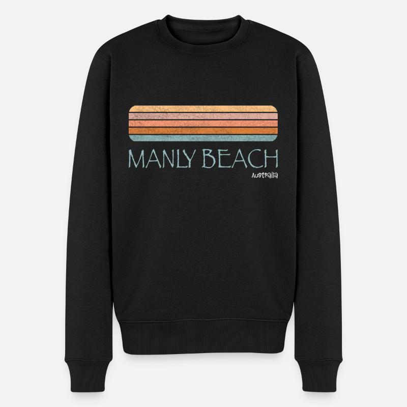 Manly Beach Australie - Pull Premium bio Homme - noir