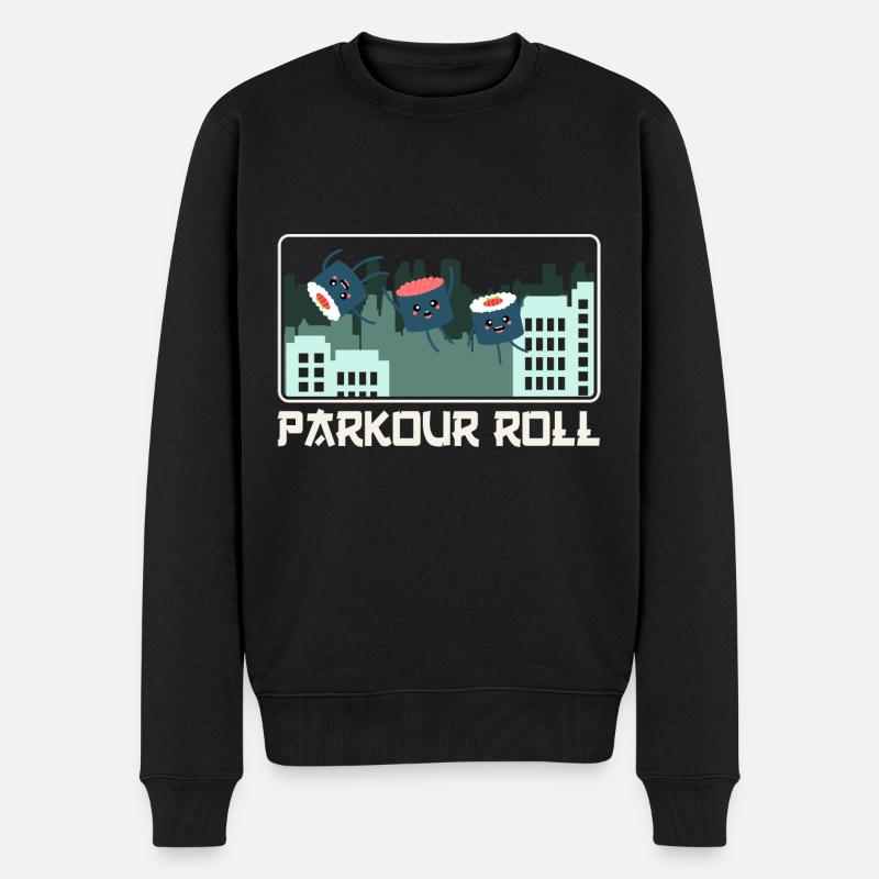 Parkour Freerunning Traceur - Männer Premium Bio Pullover - Schwarz