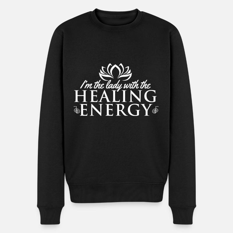 Reiki Geschenkidee | Reiki Meister Reiki Therapeut - Männer Premium Bio Pullover - Schwarz