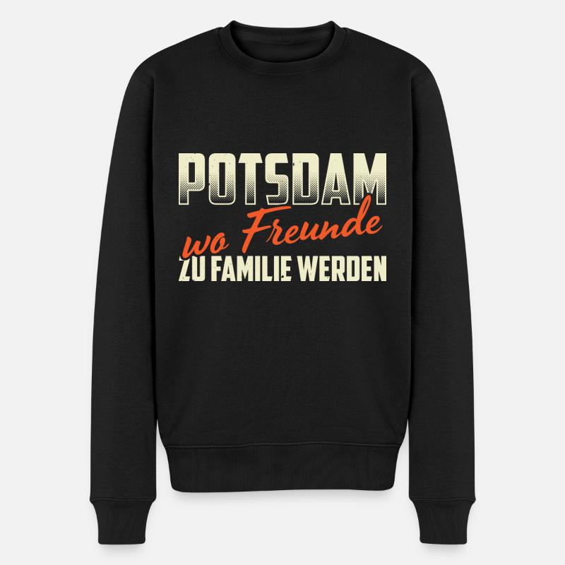 Potsdam Wo Freunde Zu Familie Werden Heimatverbund - Männer Premium Bio Pullover - Schwarz