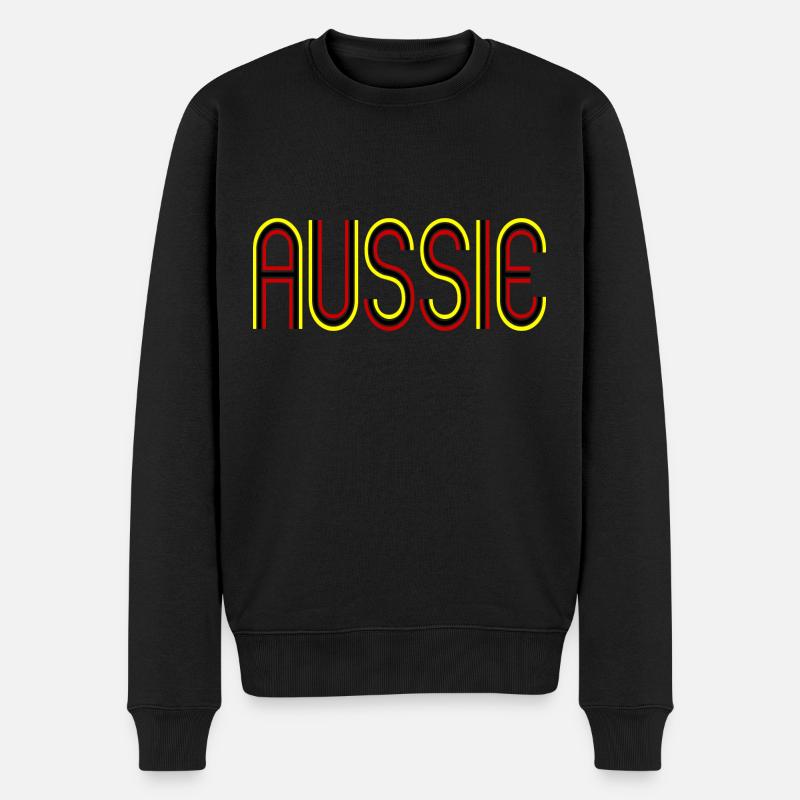 Drapeau aborigène australien - Pull Premium bio Homme - noir