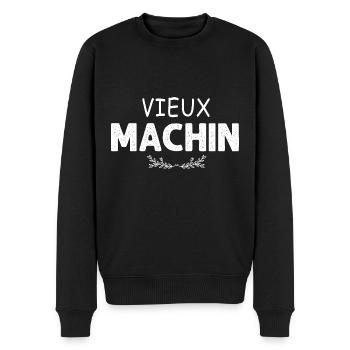Vieux Machin Humour Homme Cadeau Papa - Pull Premium bio Homme - noir - Devant - Nico (187cm)