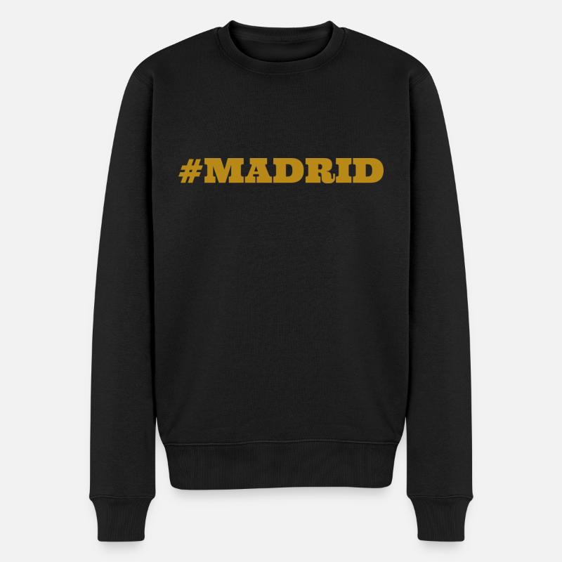 #Madrid Capitale de l’Espagne - Pull Premium bio Homme - noir