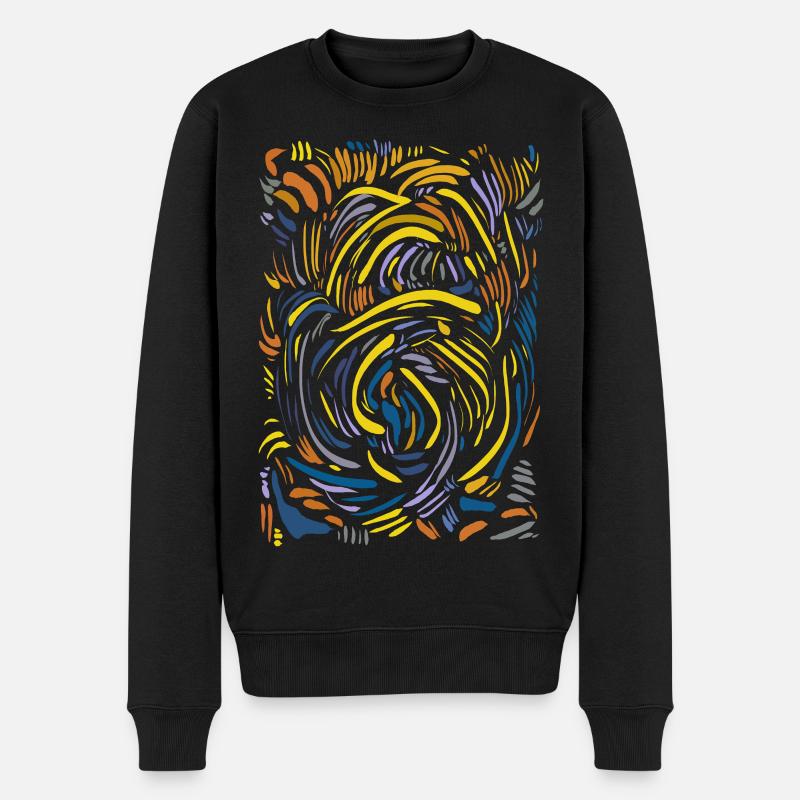 Abstrait - Pull Premium bio Homme - noir