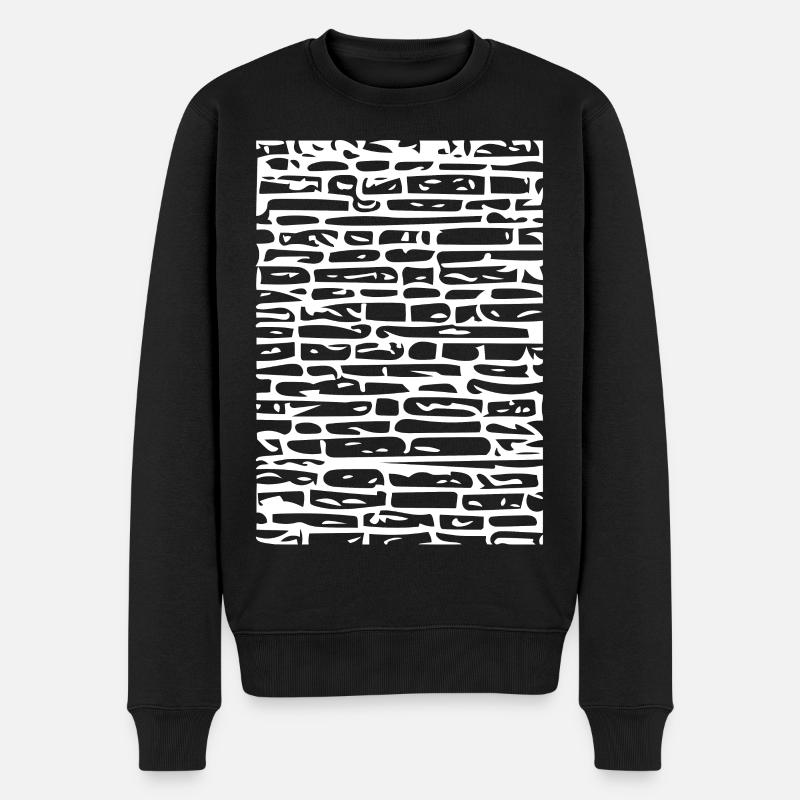 Wand Skizze - Männer Premium Bio Pullover - Schwarz