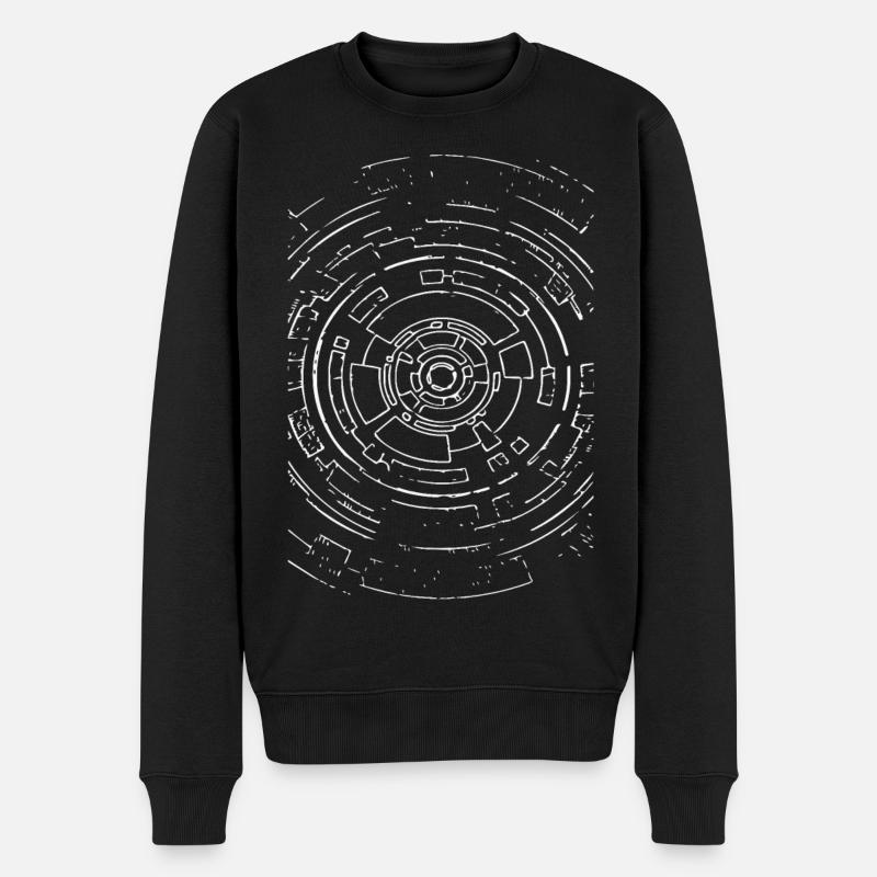 Kernkreis Nano-Tech Muster - Männer Premium Bio Pullover - Schwarz