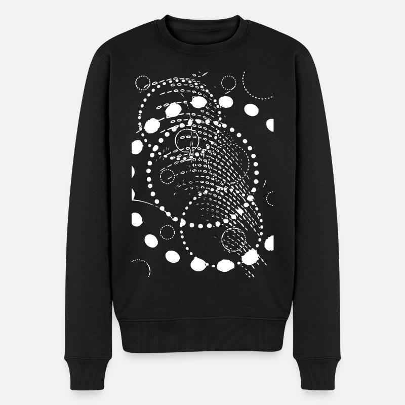 Abstrakte Tonspirale - Männer Premium Bio Pullover - Schwarz