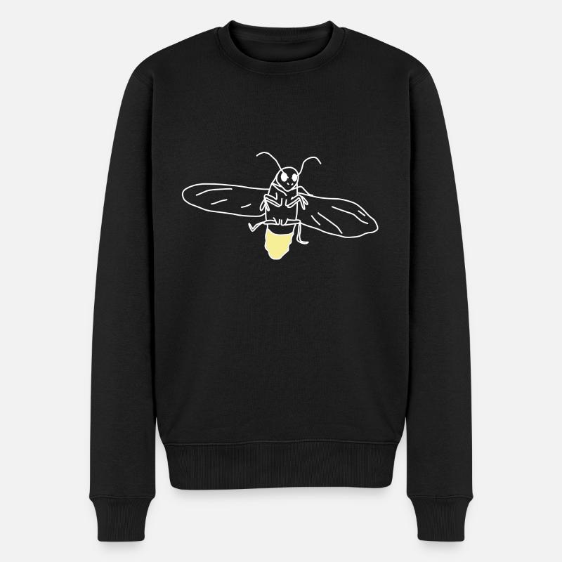 Gluehwürmchen - Männer Premium Bio Pullover - Schwarz