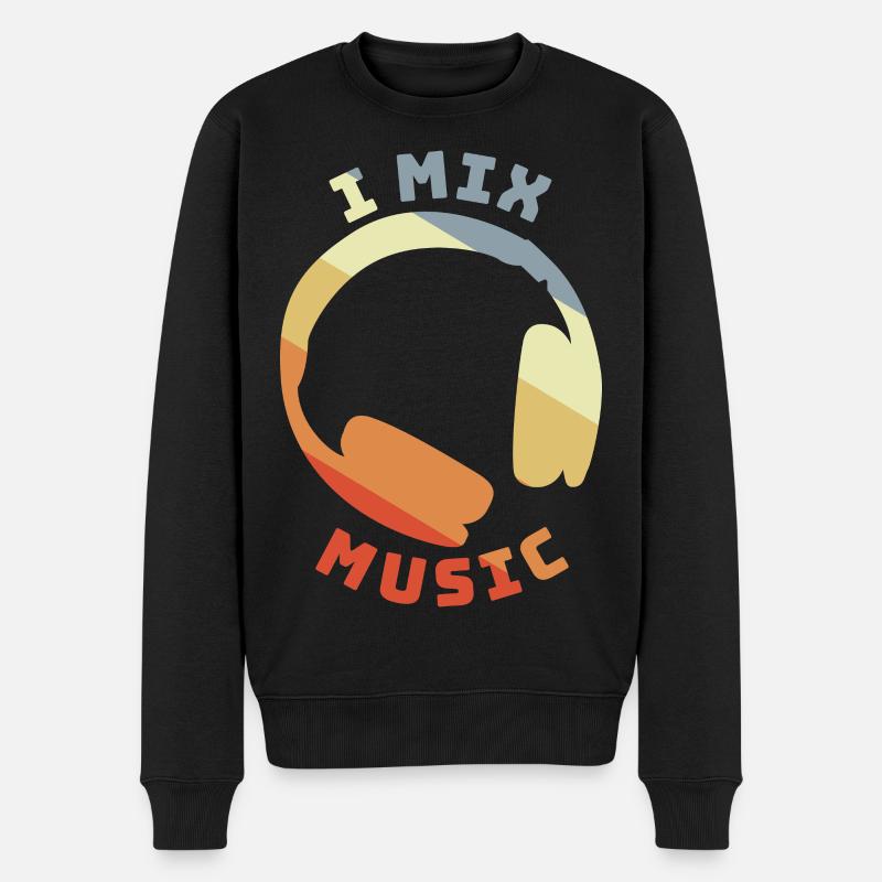 DJ Zitat - Männer Premium Bio Pullover - Schwarz