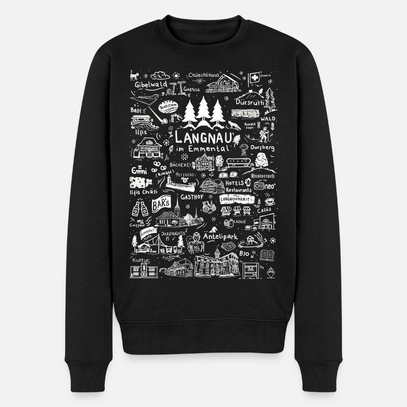 La vie de Langnau - Pull Premium bio Homme - noir