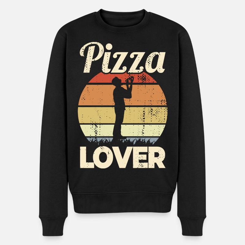 Mangeur de pizza - Pull Premium bio Homme - noir