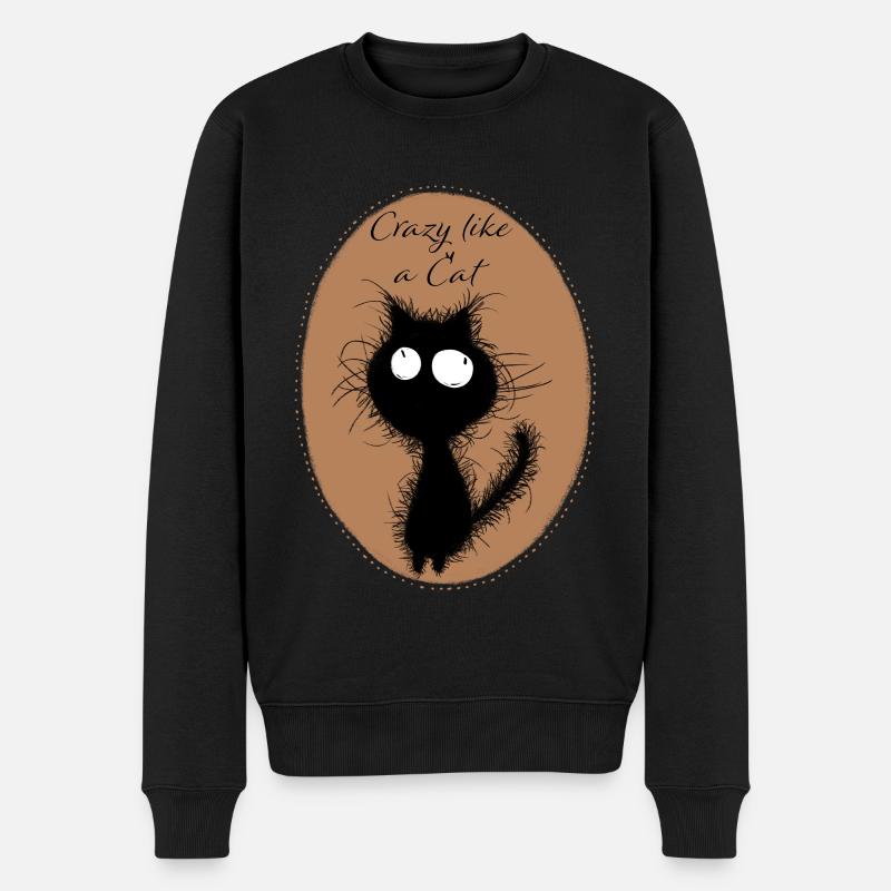 CrazyCat - Pull Premium bio Homme - noir