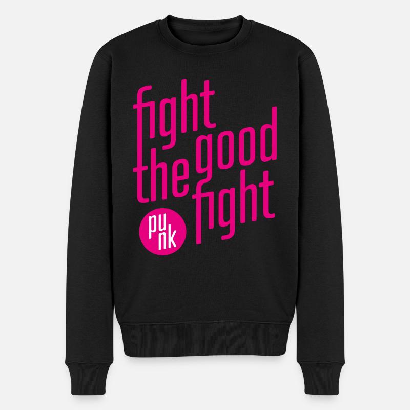 ThinkBick_Fight_the_good_fight_2026_1 - Pull Premium bio Homme - noir