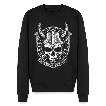 OISEAU Original - Bouclier du Guerrier du Nord - Pull Premium bio Homme - noir - Devant - Nico (187cm)