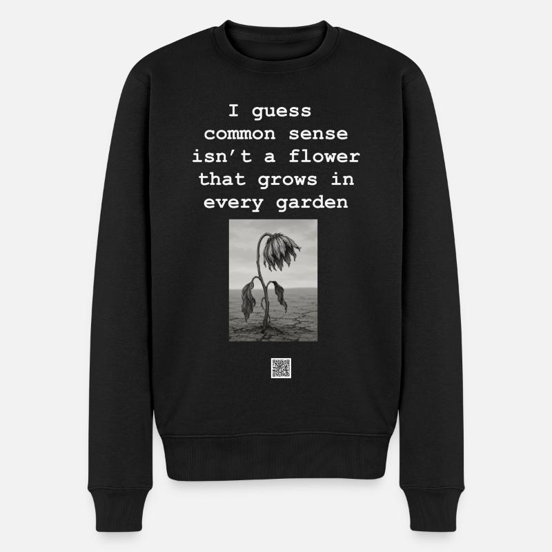 Gesunder Menschenverstand - Männer Premium Bio Pullover - Schwarz