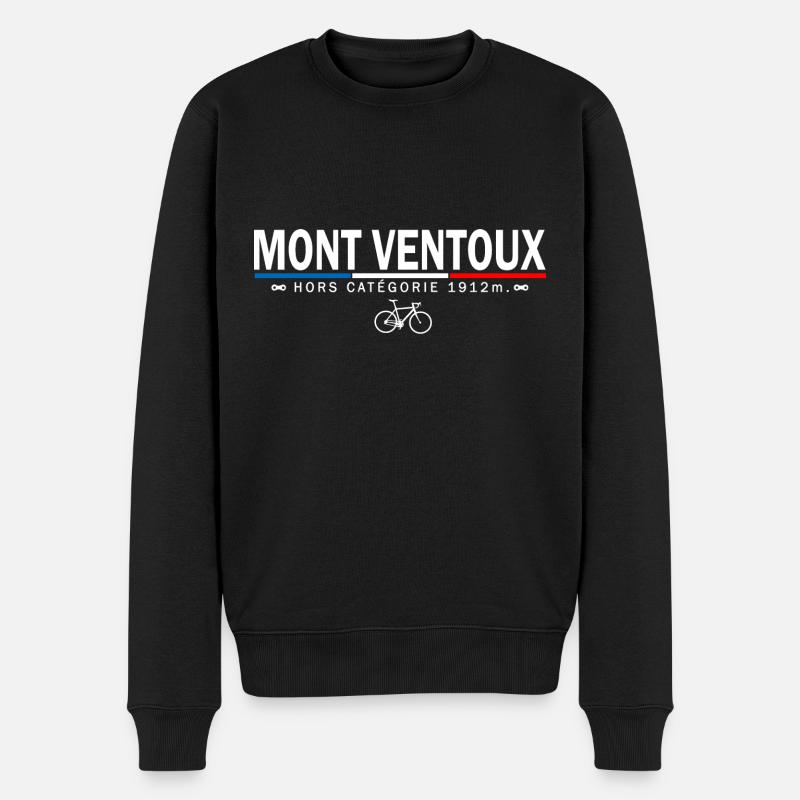 Vélo velo Mont Ventoux cycliste col ventoux - Pull Premium bio Homme - noir