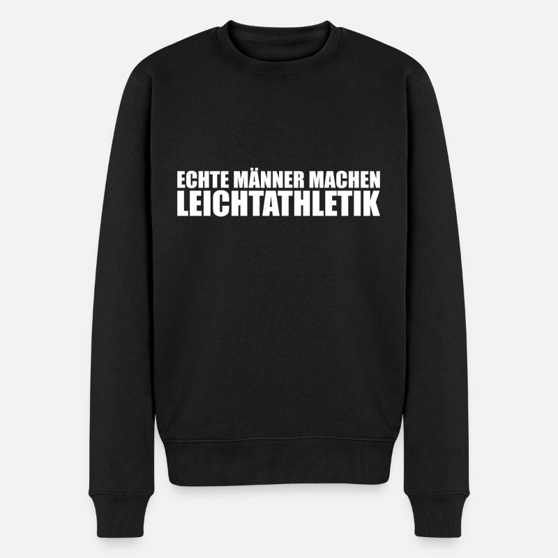 Leichtathletik Athletics Männer Sportler Spruch - Männer Premium Bio Pullover - Schwarz