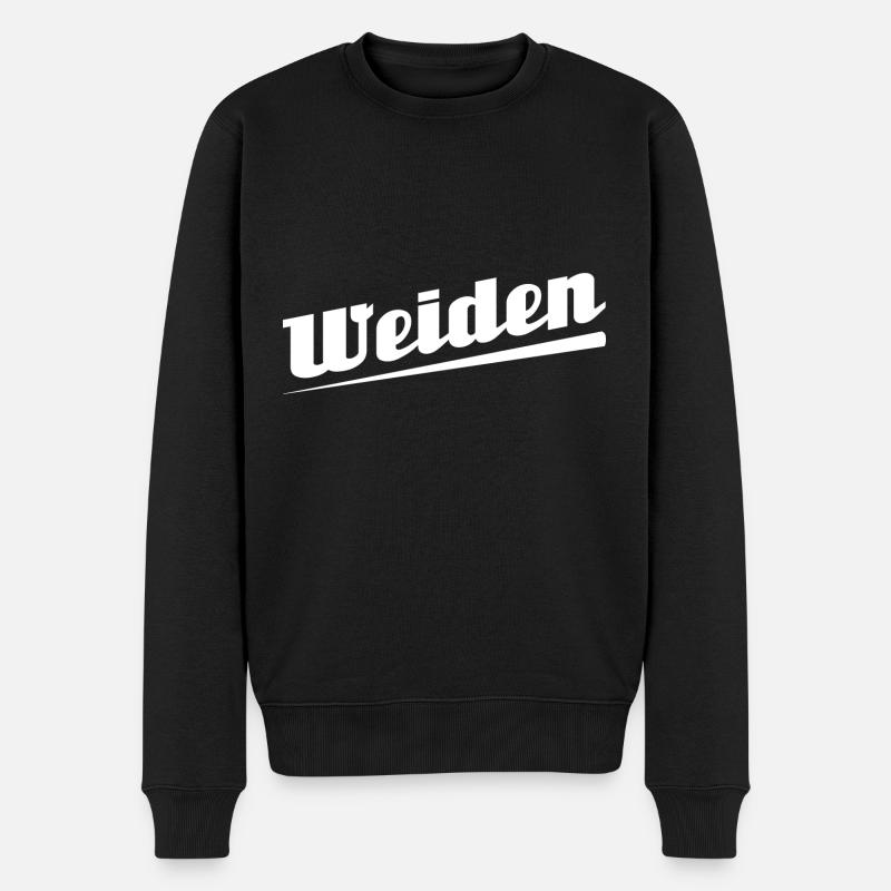 Weiden - Textdesign mit Stadtnamen - Männer Premium Bio Pullover - Schwarz