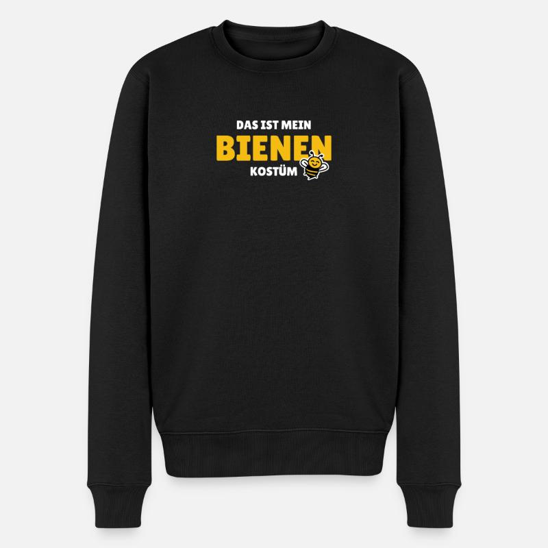 Das ist mein Bienenkostüm - Männer Premium Bio Pullover - Schwarz