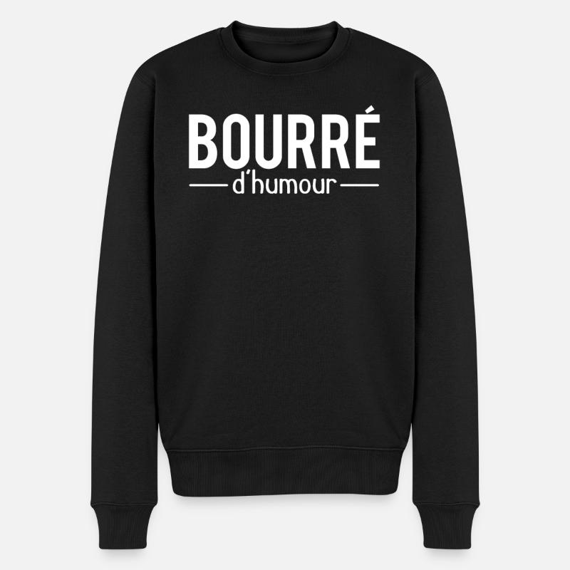 Bourré d'humour blague blagueur - Pull Premium bio Homme - noir