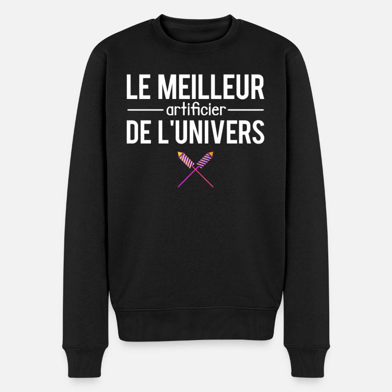 Le meilleur artificier de l'univers métier humour - Pull Premium bio Homme - noir