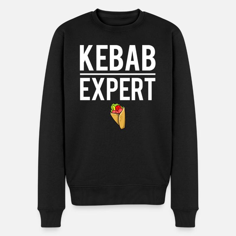 Kebab expert salade tomate oignon oui chef - Pull Premium bio Homme - noir