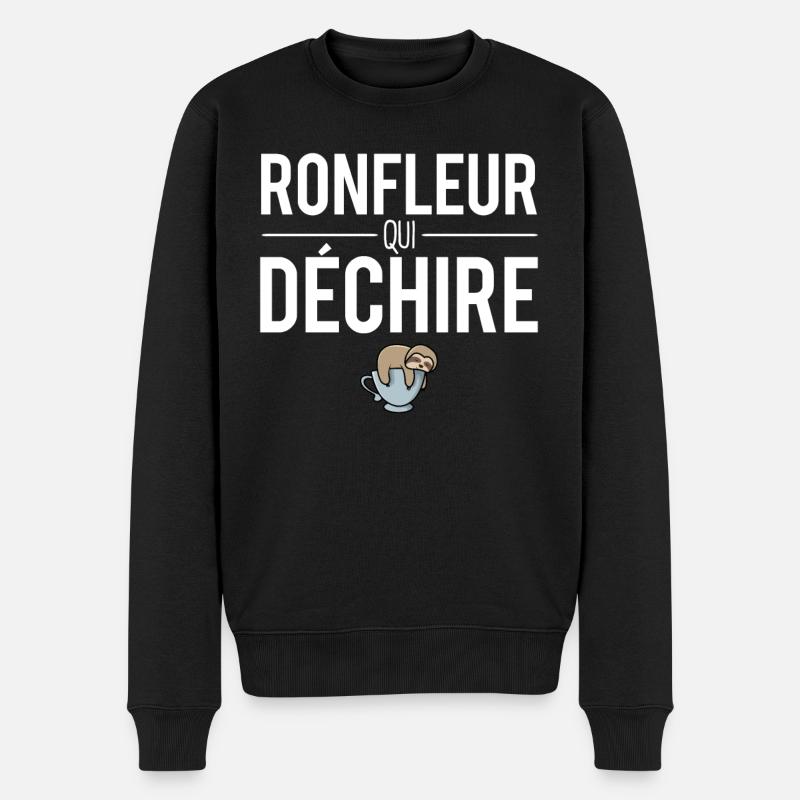 Ronfleur qui déchire je ne ronfle pas ronflement - Pull Premium bio Homme - noir