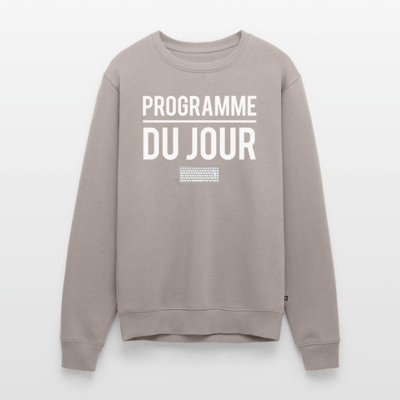 Programme du jour développeur codeur code humour Pull Premium bio Homme