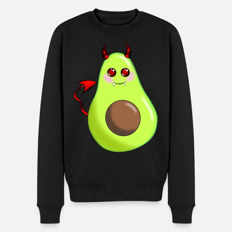 Devil Avocado - Men's Premium Organic Jumper - black