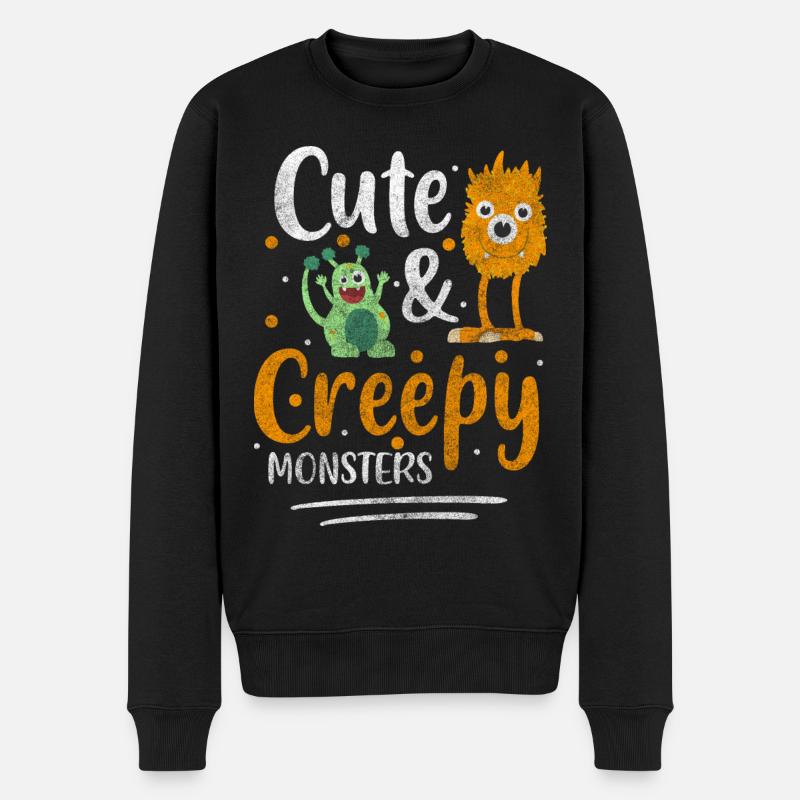 Horror Kreatur Schrecklich Monsterjäger - Männer Premium Bio Pullover - Schwarz