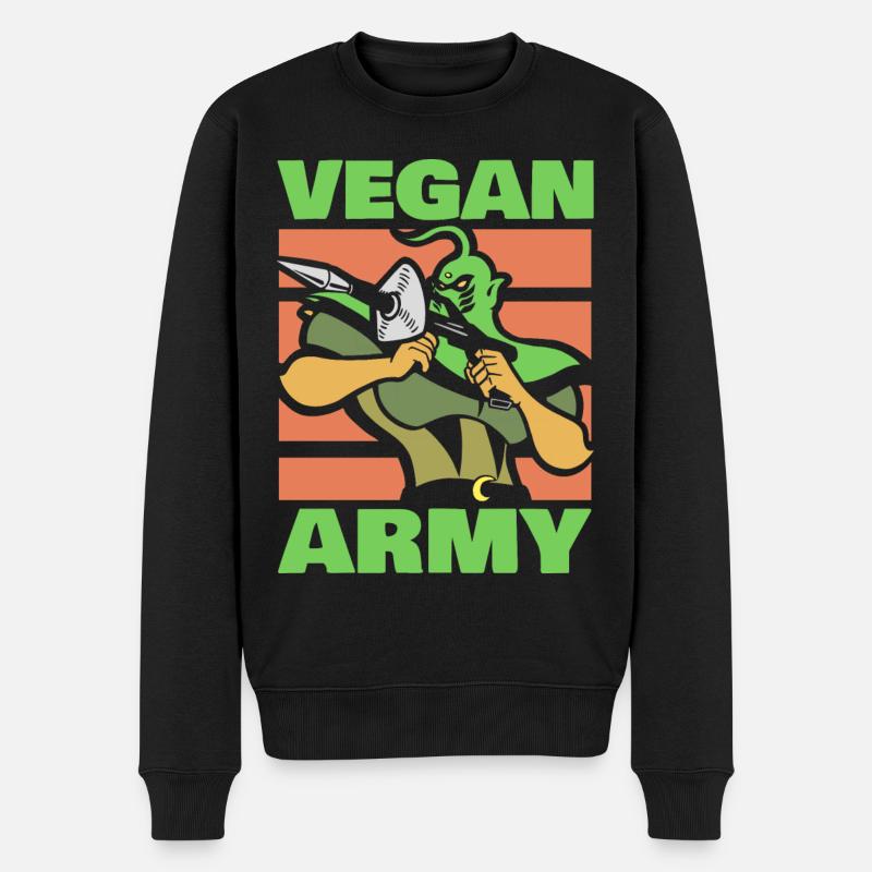 VG ARMY - Pull Premium bio Homme - noir