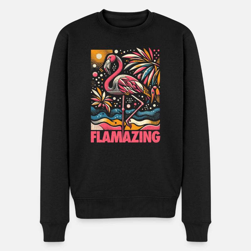 Flamazing - Perfekte Geschenk für Tierliebhaber - Männer Premium Bio Pullover - Schwarz