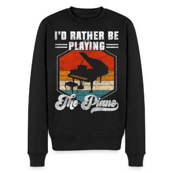 Piano Komponist Künstler Musikinstrument - Männer Premium Bio Pullover - Schwarz - Vorne - Nico (187cm)