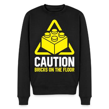 Brick Builder Brick Building Master Builder - Men's Premium Organic Jumper - black - Front - Nico (187cm)