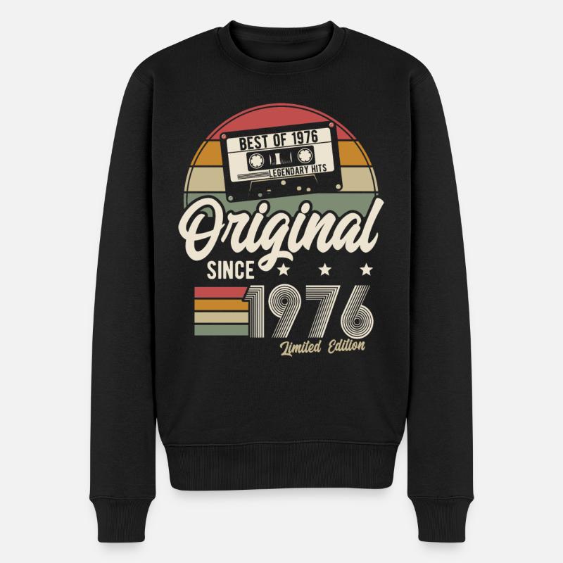 Original depuis 1976 Vintage Retro Anniversaire - Pull Premium bio Homme - noir