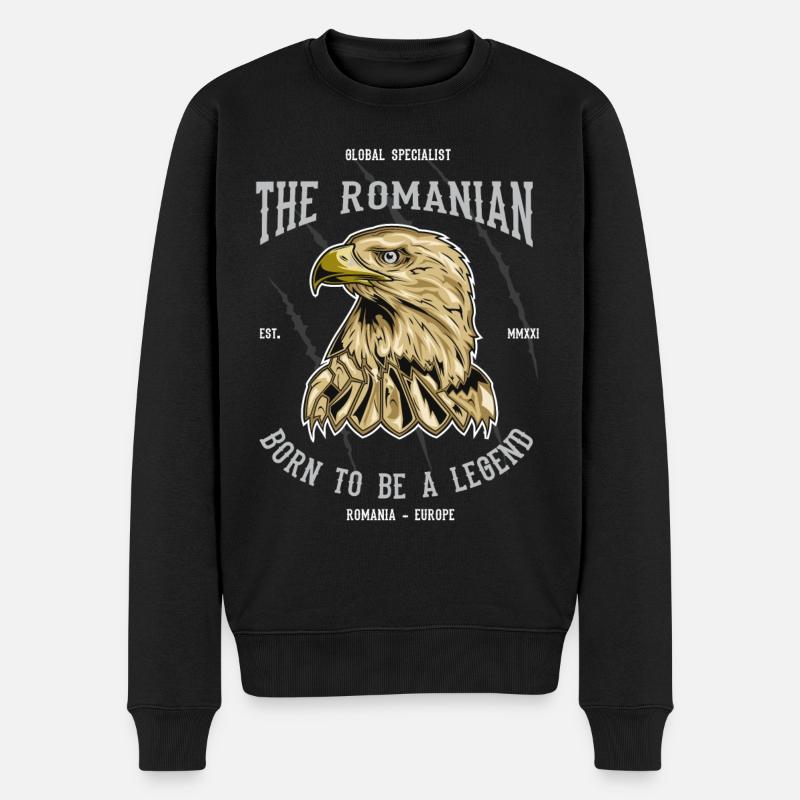 Le Romanian, le T-shirt roumain - Pull Premium bio Homme - noir