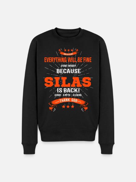 Silas is back T-shirt - Men's Premium Organic Jumper - black