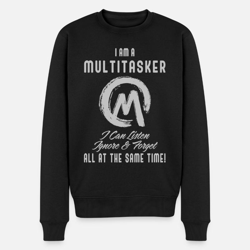 Je suis multitâche - Pull Premium bio Homme - noir