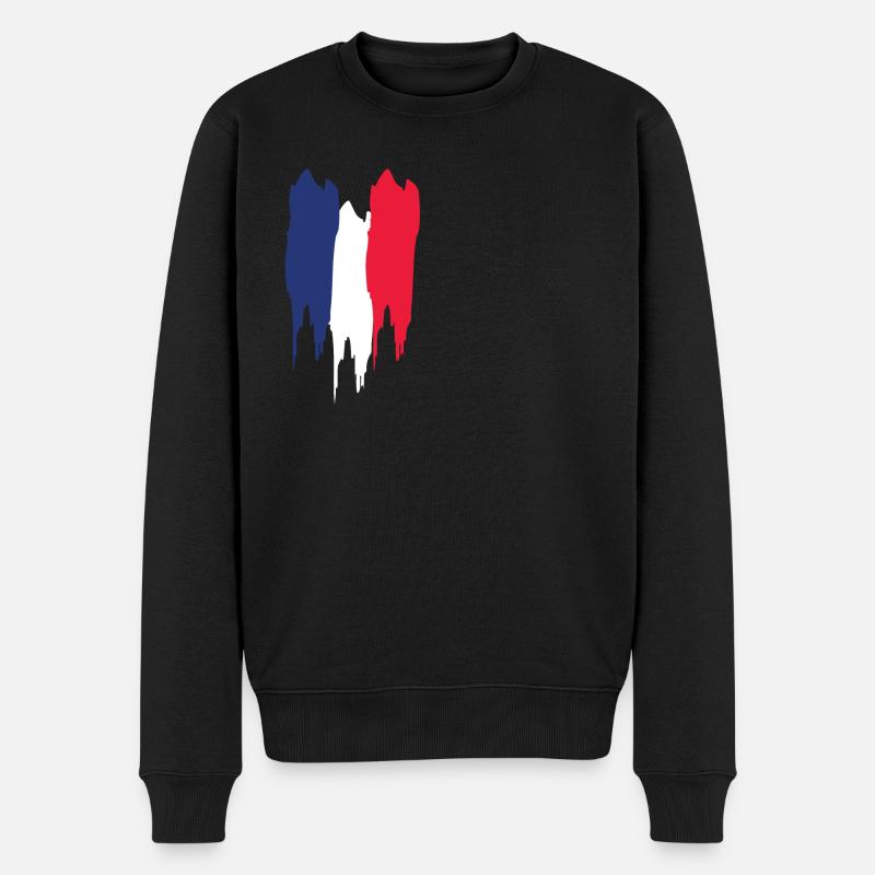 Drapeau français - Pull Premium bio Homme - noir