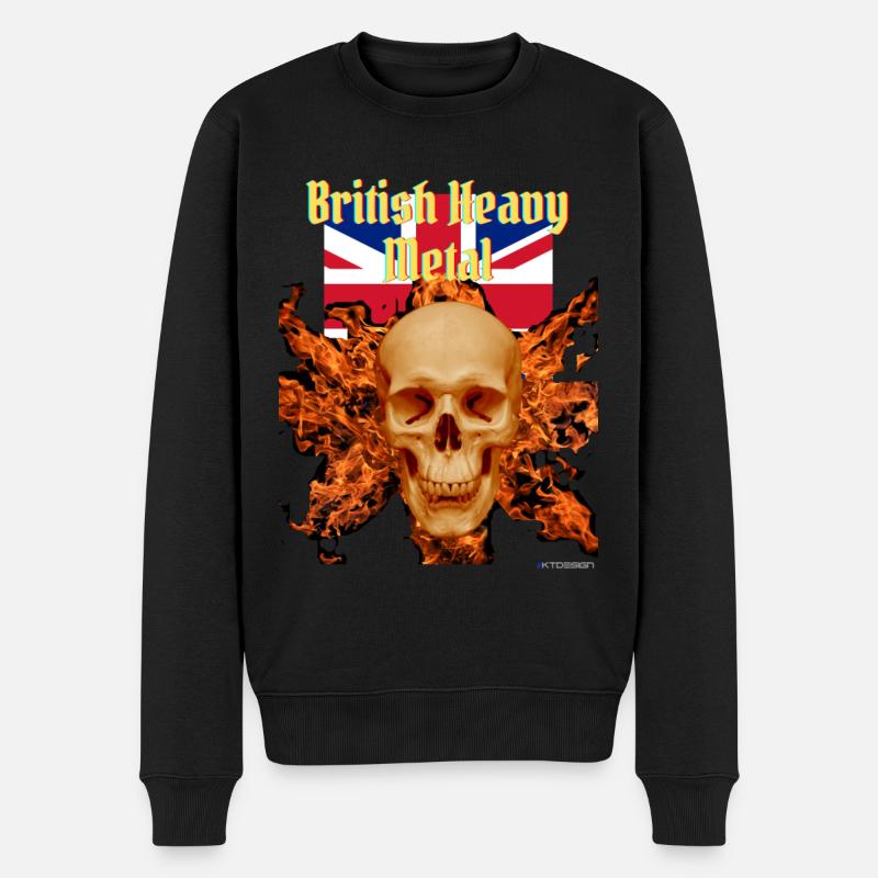 Heavy Metal britannique - Pull Premium bio Homme - noir