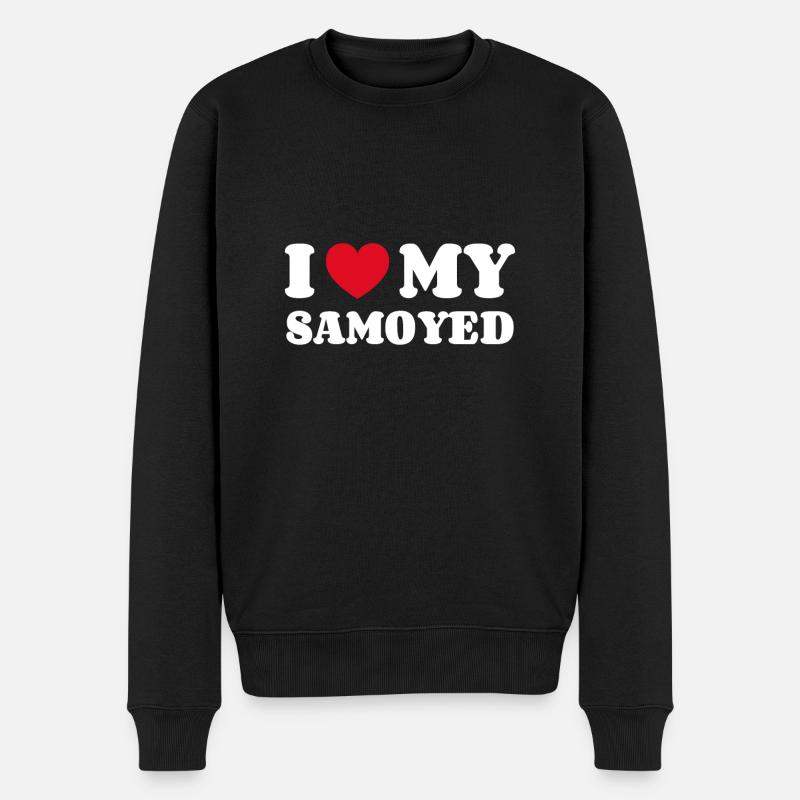 J’aime mon Samoyède Samojede - Pull Premium bio Homme - noir