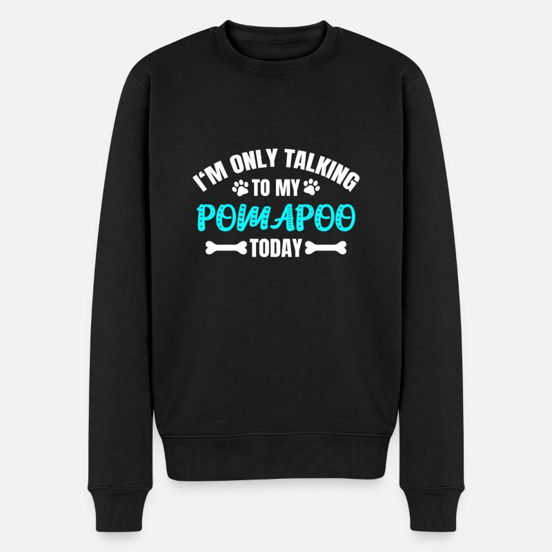 Pomapoo Pom-A-Poo - Männer Premium Bio Pullover - Schwarz