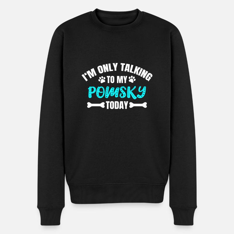 Pomsky - Männer Premium Bio Pullover - Schwarz