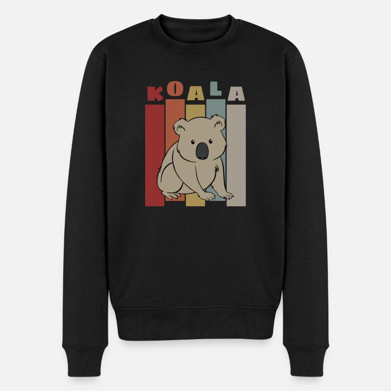 Koala Rétro - Pull Premium bio Homme - noir