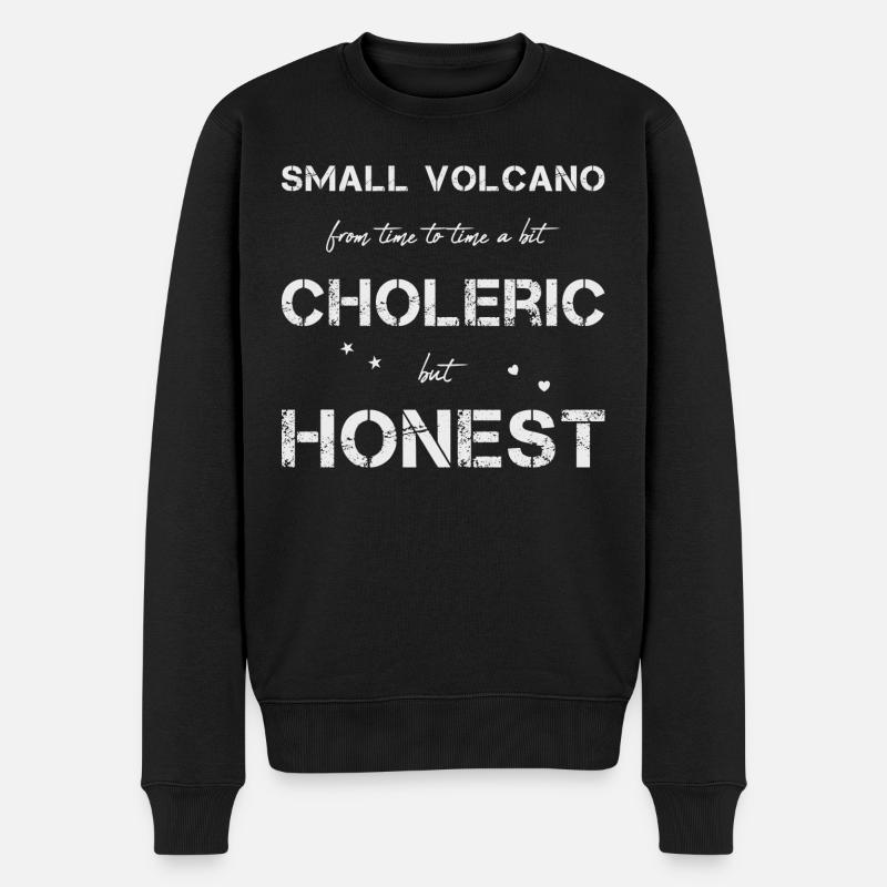 choleric honest - Männer Premium Bio Pullover - Schwarz